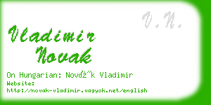 vladimir novak business card